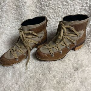 Merrell Shiloh II Warm Boot women’s  Brown and Khaki Lace-Up Boots back SZ8.5